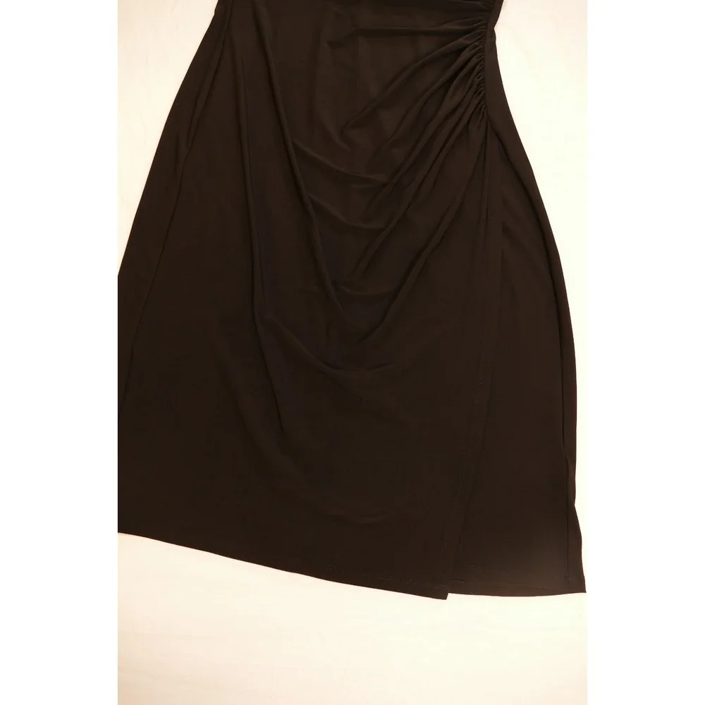 Lauren Ralph Lauren Black Sheath Ruffle Dress Size 8 elegant, effortless polish - Picture 16 of 16
